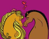 Desenho Cavalos apaixonados pintado por Aninha01
