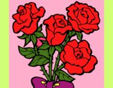 Desenho Ramo de rosas pintado por kethlin