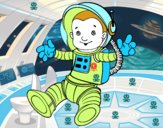 Um astronauta no espaço