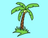 Desenho Palmeira tropical pintado por Luisinho