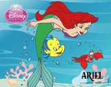 Desenho A Pequena Sereia - Ariel, Flunder e Sebastião pintado por ImShampoo