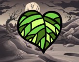 Desenho Coração verde pintado por BinhoColor