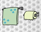 Desenho Toalha e papel higiênico pintado por ImShampoo