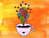Desenho Xícara de café kawaii pintado por beadama