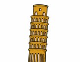 Desenho A Torre de Pisa pintado por Biiah