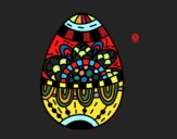 Desenho Um ovo de páscoa floral pintado por leafrosi