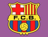 Desenho Emblema do F.C. Barcelona pintado por Wbads