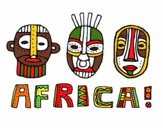 Desenho Tribos da África pintado por kelventura