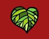 Desenho Coração verde pintado por Carioca