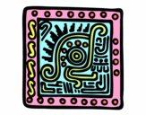 Desenho Símbolo Maia pintado por inhapa