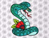 Desenho Tatuagem de cobra pintado por tinhaana