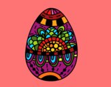 Desenho Um ovo de páscoa floral pintado por tinhaana