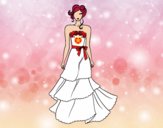 Desenho Vestidos de casamento sem alças pintado por DesenhoOFC