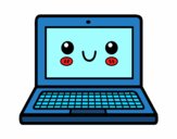 Desenho Um computador portátil pintado por marilinda