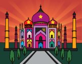 Desenho O Taj Mahal pintado por Godoi