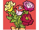 Desenho Ramo de rosas pintado por janett