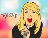 Desenho Taylor Swift cantando pintado por dannielly