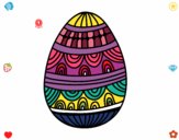 Um ovo da páscoa decorado