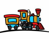 Desenho Trem com vagão pintado por Elaeny