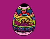 Desenho Ovo da Páscoa com estampa floral pintado por MeMe-
