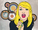 Desenho Taylor Swift cantando pintado por samyrab