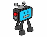 Desenho Robot TV pintado por vitorcely
