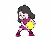 Menina com uma bola