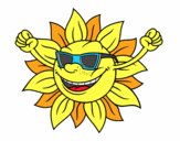 Desenho O sol com óculos de sol pintado por 2016