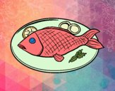 Desenho Placa de peixes pintado por annn