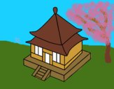 Desenho Residência japonesa pintado por ImShampoo