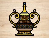 Desenho vaso árabe pintado por ImShampoo