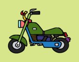 Desenho Motocicleta harley pintado por rein