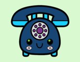Desenho Telefone retro pintado por betinho