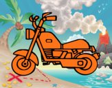 Desenho Motocicleta harley pintado por Danievi