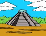Desenho Pirâmide de Chichén Itzá pintado por Luisinho