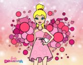 Desenho Barbie Princesa cor de rosa pintado por mimimcolor