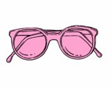 Desenho óculos de massa redondos pintado por Biiah