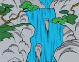 Desenho Cachoeira pintado por ImShampoo