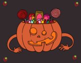 Desenho Doces de abóbora de Halloween pintado por esther_fon