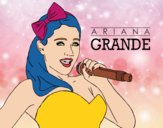 Desenho Ariana Grande cantando pintado por Gisla