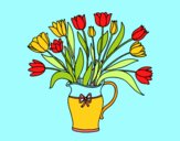 Desenho Jarro de tulipa pintado por ManuelF