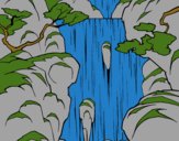Desenho Cachoeira pintado por ROSE123