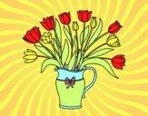 Desenho Jarro de tulipa pintado por VOVOTERESA