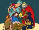 Desenho O nascimento de jesus pintado por ImShampoo