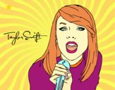 Desenho Taylor Swift cantando pintado por AndressaBR