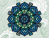 Desenho Mandala para a concentração mental pintado por ceciliaz