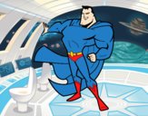 Desenho Superhomem pintado por Luisinho