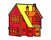Desenho Casa unifamiliar pintado por betinho