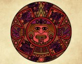 Desenho Calendário asteca pintado por ceciliaz