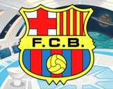 Desenho Emblema do F.C. Barcelona pintado por Luis9992